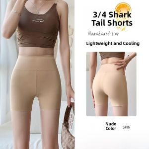 MiiOW | Ice Silk Yoga Pants Womens Summer Outdoor Sports Tummy Control Tight Fit Cycling Shorts Butt Lifting Slimming Shark Pants
