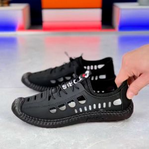 Moonsite sepatu Pria model Kulit Sapi Formal Casual Kerja Kantor Sendal Sepatu Slop toris