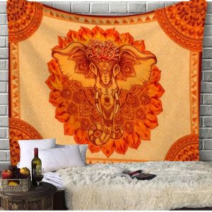 VIKAMA Boho Mandala Tấm Thảm Retro Ảo Giác Thiết Kế Động Vật Hoang Dã Treo Tường Trang Trí Thẩm Mỹ Cho Phòng Ngủ Ký Túc Xá Phòng Khách