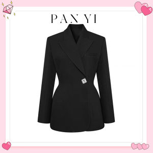 Elegant Crystal Buttoned Slim Fit Spring Blazer