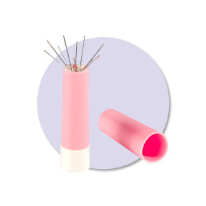 Floral Lipstick Style Magnetic Needle Holder Handmade Embroidery Needles Cross Stitch Sewing Needles Storage Box Recommended