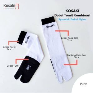 Kaos Kaki Muslimah Jempol Panjang Kaos Kaki Premium Dobel Tumit Dobel Nylon KOSAKI KOMBINASI-M