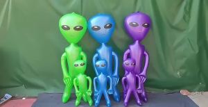 1pc Inflatable Alien PVC Alien Model Theme Party Decorative Prop For Birthday Party Decoration Halloween Indoor Outdoor Supplies