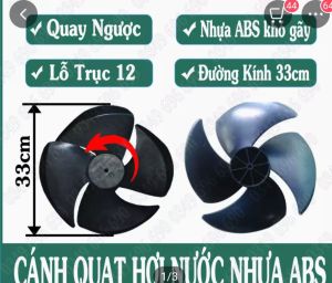 Cánh quạt điều hòa hơi nuớc lỗ trục 12 mm cánh 33 cm