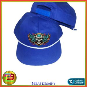 Topi Snapback Clasic Tali SPESIAL TENGKORAK BERSAYAP Topi Casual Rope Hat Bahan Denim Topi Distro Pria Wanita Topi Premium Bisa Custom