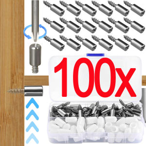 Cross Self Tapping Screw Layer Plate Clapboard Holder Support Pins Brackets Fixed Screw Shelf Support Pegs with Non-Slip Sleeve