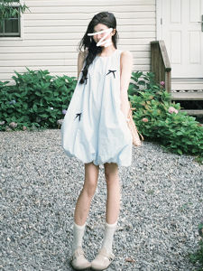 Elegant French Style White Bouffant Strap Dress Summer Vest Short Skirt for Small Figures 2025 New Womens Fashion Dress