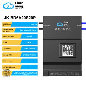 Hệ Thống Quản Lý Pin Bluetooth JIKONG JK BD6A20S20P BMS 0.6A Cân Bằng 200A Cho Pin Li-Ion LTO 18650 Lifepo4 36V 48V 60V