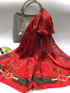 Silk Scarf Satin Surface Light Weight Long Rectangle Silk Chiffon Shawl for Women Gift Suitable for Spring And Autumn