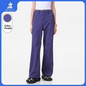 Mexican | American Style Flared High-Waisted Womens Trousers Loose