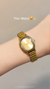 Vintage ladies watch white gold case crystal glass minimalist style perfect gift choice