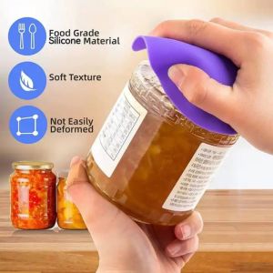 Silicone Bottle Opener Pad Non-Slip Round Multi-Functional Jar Opener Helper Coaster Heat Insulation Mat for Coffee Cups