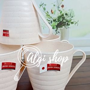 12Pcs Gelas ganggang style japan ramen putih bebas BPA