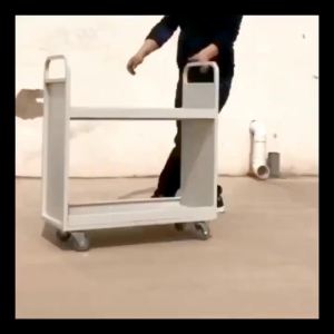 Quiet Thick Steel Office Library Cart