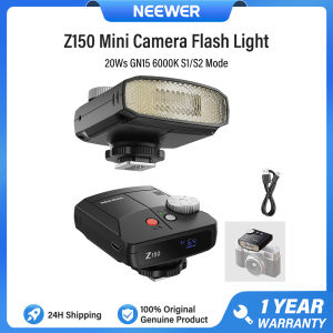 NEEWER Đèn flash máy ảnh mini đèn flash Speedlite GN15 20W chế độ tái chế 3.1 giây 6000K chế độ thủ công 1/64-1/1 Công suất & chế độ S1/S2 tương thích với máy ảnh Canon Nikon Sony Fujifilm Z150