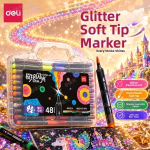 deli | Flashy Soft Tip Acrylic Markers 48 Colors