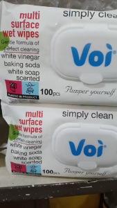 Voi Surface Cleaner Wet Wipes 100 Sheets – Powerful & Convenient Cleaning