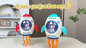【SG Stock】Electric Spray Dancing Space Rocket Toy with Lights and Music for Kids