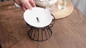 Ceramic Pet Bowl Protect Neck Elevated Cat Bowl Dog Feed Bowl for Food and Drinking