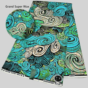 Grand super Hollandaise wax fabric brillante golden wax glitter original Dutch wax cloth 6 yards per piece