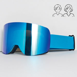 Men Women Ski Goggles Ventilated Anti-fog Lens Windproof Dustproof UV Protection Elastic Strap for Snow Sports