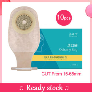 Xinkangning 30pcs 15-65mm Cut Size Beige Cover Drainable one-piece System Ostomy Bag Colostomy Bag Pouch Ostomy Stoma