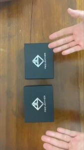 Ví đựng thẻ da saffiano cao cấp thời trang nhỏ gọn PQ Leather PV51 - Da thật - Bảo hành 12 tháng full box