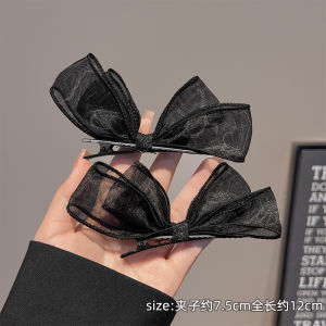 กิ๊บติดผมโบว์ผีเสื้อแบบมีมิติ ทรงปากเป็ด สำหรับผู้หญิง กิ๊บติดผมสไตล์ฝรั่งเศส ตกแต่งผม ทรงปากเป็ด กิ๊บติดผมแบบมีด้านข้าง