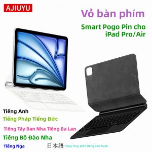 Bàn Phím Magic Cho iPad Pro 11/12.9 Inch M3 M2 Air Thế Hệ 5 4 6 Hỗ Trợ Đa Điểm Cảm Ứng Kết Nối Trực Tiếp Bao Da Thông Minh Có Đèn Nền Hỗ Trợ Chân Pogo.