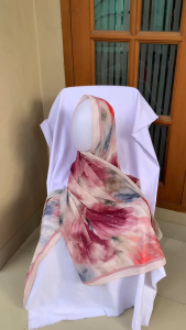 Pashmina El Noir Motif Malay Hijab Pashmina Printed Ceruty Kerudung Pashmina wanita Motif Turki Ceruti