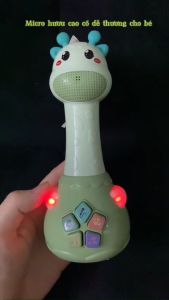 [FREESHIP] [NEW ARRIVAL] ĐỒ CHƠI MICRO HÁT KARAOKE CÓ PHÁT NHẠC GHI ÂM HÌNH HƯƠU CAO CỔ NGỘ NGHĨNH CÓ ĐÈN DÀNH TẶNG CHO BÉ YÊU