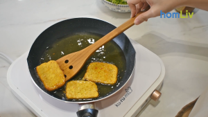 homLiv Sutil Kayu Mahoni dan Jati 35cm Spatula Kayu Food Grade Yuka & Deka