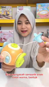 Pasar Distributor EIGHT IN ONE CUTE BUSY BALL BTC-2005 Mainan Aktivitas Interaktif Melatih Sensorik