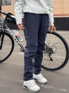 กางเกงคาร์ดิแกนแบบนุ่มสำหรับผู้ชาย แห้งเร็ว กันน้ำ กางเกงขายาวทรงสลิมฟิตสำหรับปีนเขา ปั่นจักรยาน ฤดูร้อน สไตล์อเมริกัน กางเกงขายาวทรงตรง
