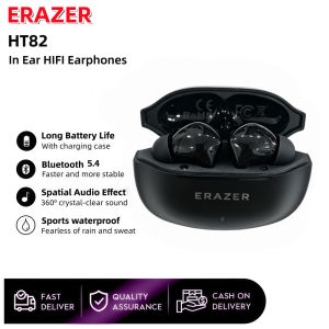 erazer | ERAZER HT82 Earphones Bluetooth Wireless Earbuds HiFi Stereo Sound Headphones ENC Clear Calls Online Meetings Business Headsets