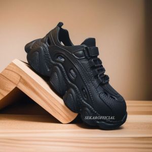 SEKARFOOTWEAR Sepatu Flat Anak Laki-Laki EVA Ringan Model Minimalis Warna Hitam fashion 2025