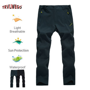 Mens Slim Fit Hiking Work Pants Trekking Lightweight Waterproof Quick Dry Spring Outdoor Mountain Fishing Camping