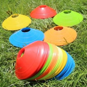 Soccer Marker Disc Cone Soccer Drill Agility Training Flat Cone Dribbling Training Cones For Football Training 10pcs/1set