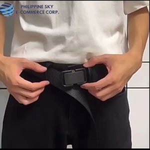 SKY E-COMMERCE CO.Ltd COD H-#57t New Design Belt for Men or Toothless Metal Automatic Buckle High Quality Strap Material (125CM)