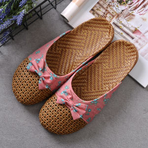 Linen Couple Slippers Indoor Home Floor Thick Bottom Anti-slip Indoor Willa Summer Sandals Home Comfortable Flat Footwear