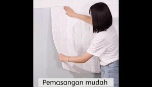Paket 10 Lembar - Wallpaper dinding 3D Foam Stiker Dinding Batu Bata Tembok Rumah 70x38