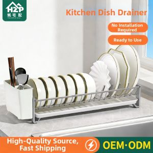 Dish Drain Rack Stainless Steel Kitchen Storage Shelf