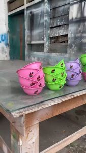 [ 12 pcs ] Mangkok Plastik Ayam Jago Tahan panas dan Pecah Tebal