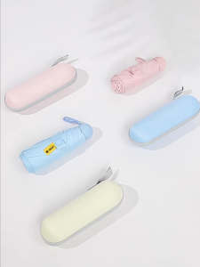 8-Bone Ultra-Light UV Protection 8 Ribs Manual Capsule Umbrella 雨伞五折伞8骨超轻镜盒胶囊伞遮阳伞黑胶防晒防紫外线