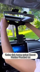Phone Holder Mobil Holder Handphone Putar 360 derajat Holder Kaca Spion Multifungsi