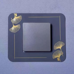 Acrylic Switch Cover Plate Wall Decal Decorative Light Luxury Chinese Style Socket Protection Cover Plate Home Fabric Dust Cover