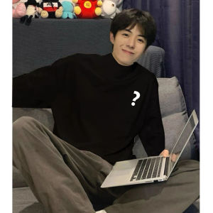 Double-Sided Dralon Half Turtleneck Bottoming Shirt Men Winter American Style Loose Fleece-lined Thickened Keep Warm Inner Match Fashionable Clothes