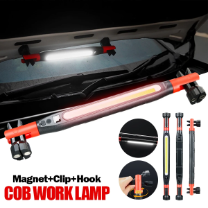 High Lumen Rechargeable LED Work Light for Car Emergency Repair Powerful Magnetic Flashlight with Hooks and Magnetic Base
