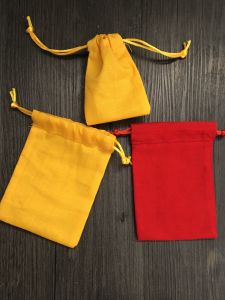Pure Cotton Red Yellow Drawstring Bag Wedding Gift Bag Full Cotton Red Envelope New Year Blessing Bag Household Storage Bag