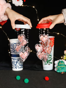 Creative Birthday Gift DIY Material Kit Couple Surprise Present Heart Shaped Wind Chimes Milk Tea Cup for Girlfriend